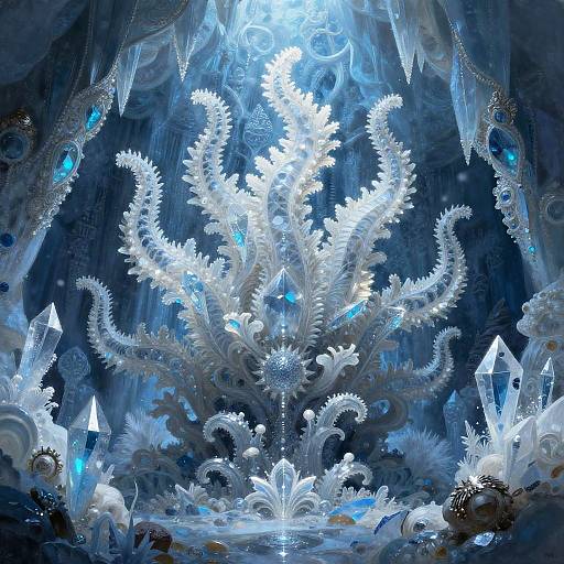 Enchanted Crystalline Ice Caverns
