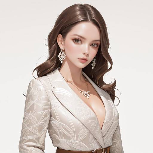 Chic Modern Woman in Fashionable Attire Chic Modern Woman in Fashionable Attire