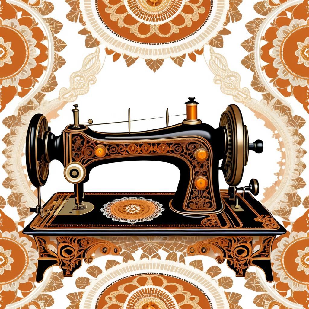 Nostalgic Sewing Machine Digital Art