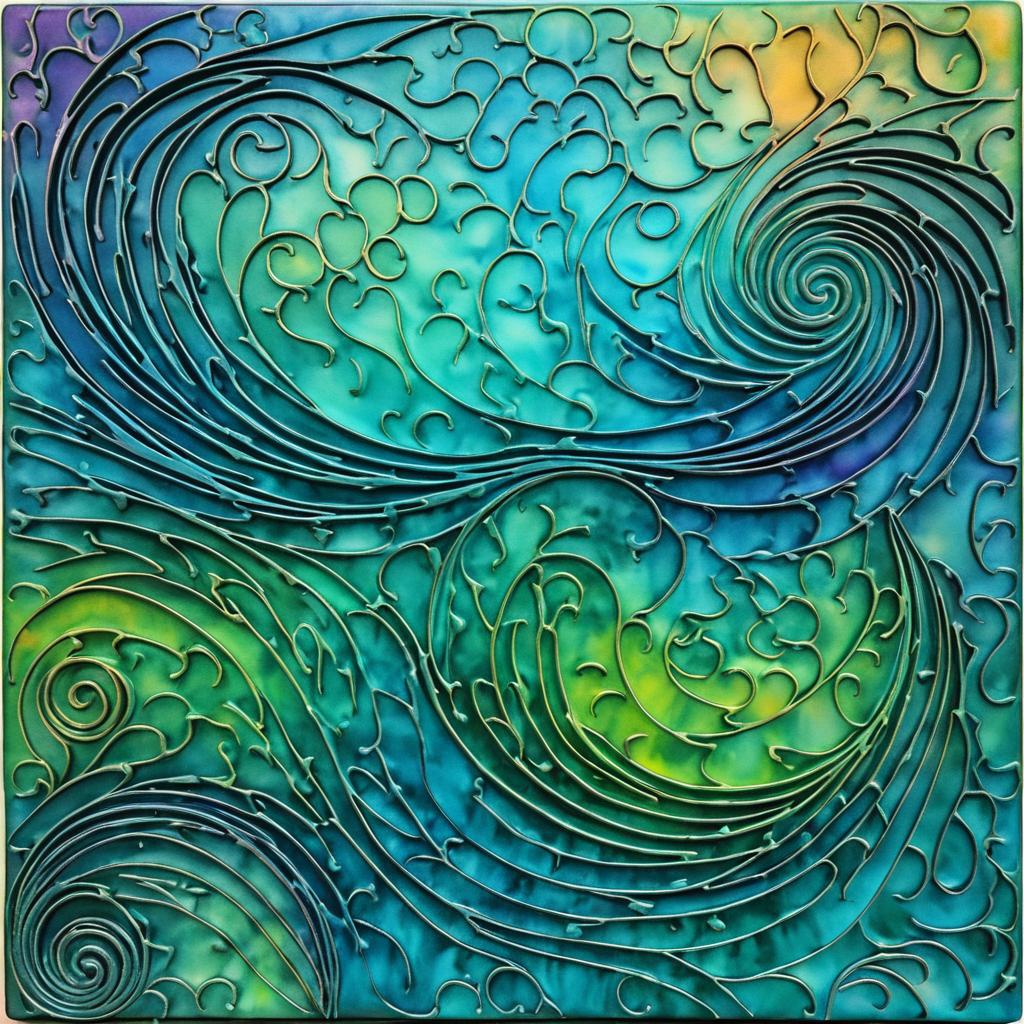 Whimsical Mermaid in Abstract Wonderland