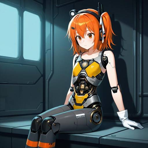 Android Girl with Vintage Compass Theme