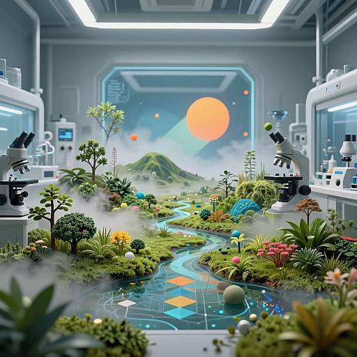 Surreal AI-Generated Landscape Fusion