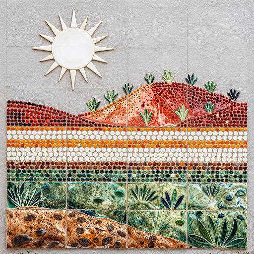 Mediterranean Ceramic Tile Mural