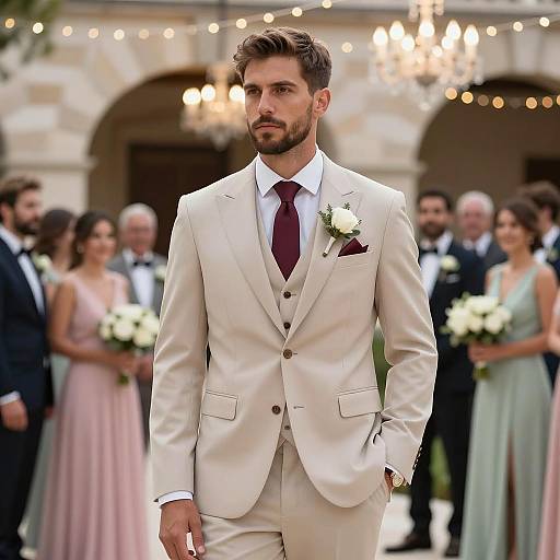 Elegant Male Wedding Attire Portrait