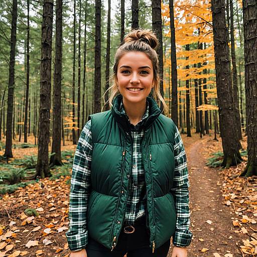 Diamond Shape Woman in Fall Outfit