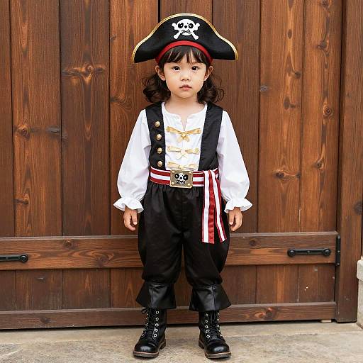 Toddler Girl in Pirate Costume
