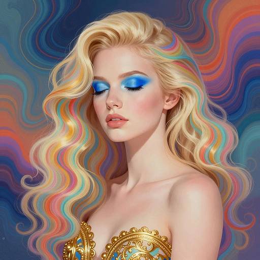 Surreal Portrait of a Serene Woman