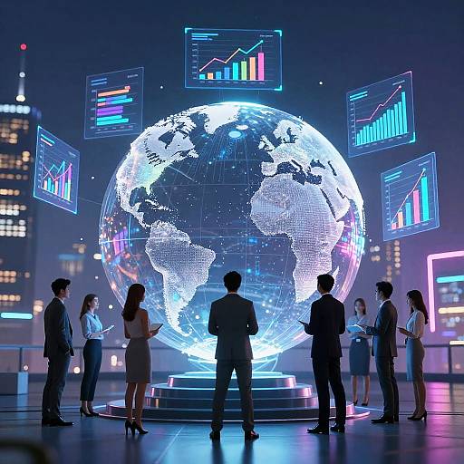 Cyberpunk Global Trade Collaboration