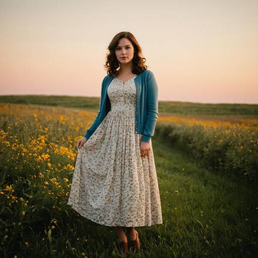 Vintage Floral Cosplay of Caroline Johnson