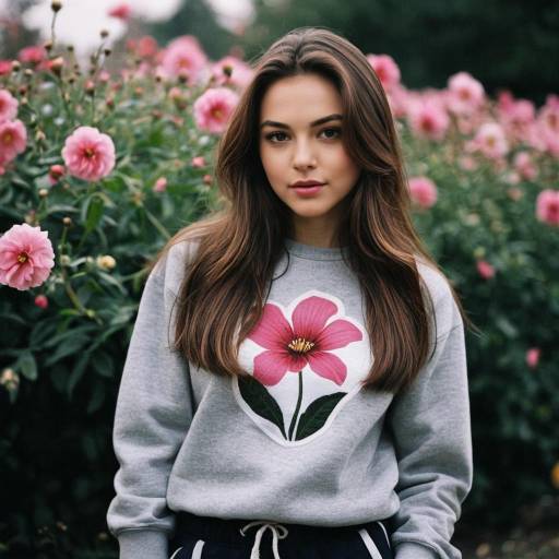 Realistic Heroine in Brown Sweatshirt