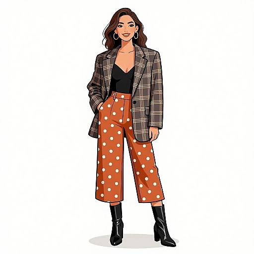 Stylish Woman in Casual Modern Outfit