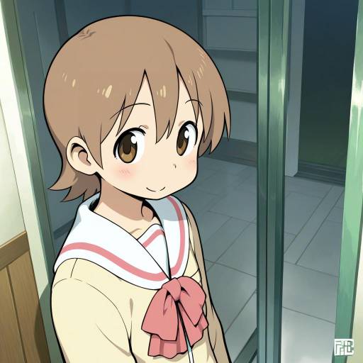 Illustration of Aioi yuuko, nichijou in the style of Fbc