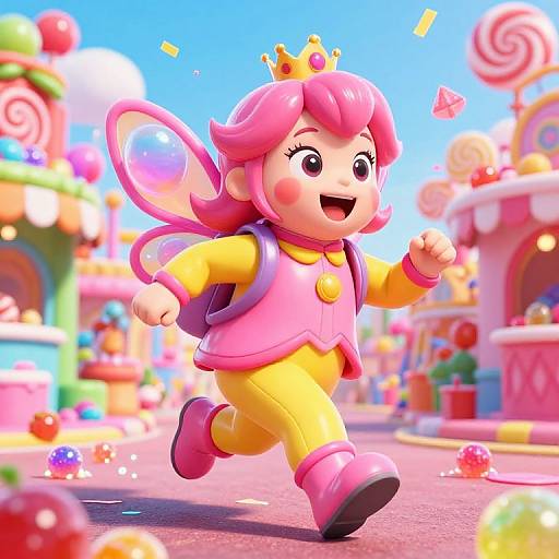 Princess Bubblegum Running Candy Festival