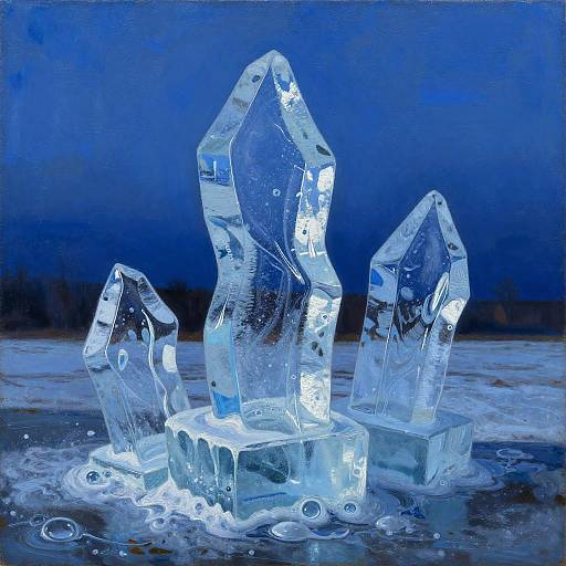 Expressionist Melting Ice Sculptures