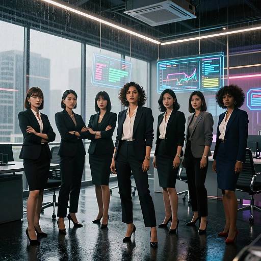 Neo-Noir Synthwave Executive Portrait Series