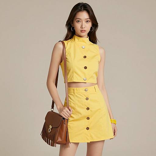 Vibrant Fashion Look of Young Asian Woman