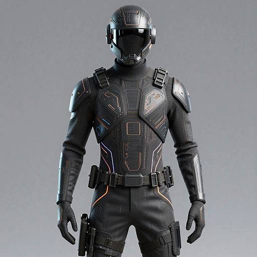 Futuristic Cyberpunk Military Uniforms