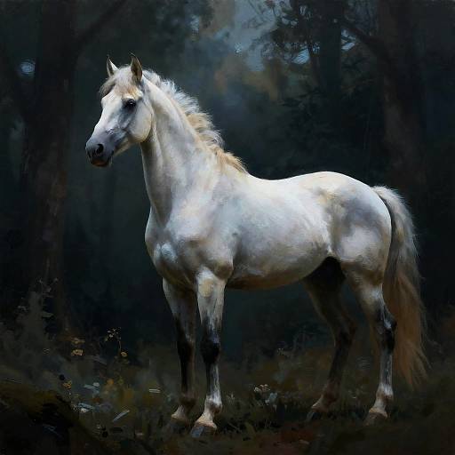 Realistic Centaur in Dusk Forest