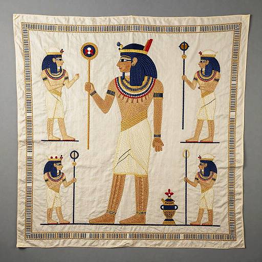 Dorothea Lange Embroidered Egyptian Shawl Design