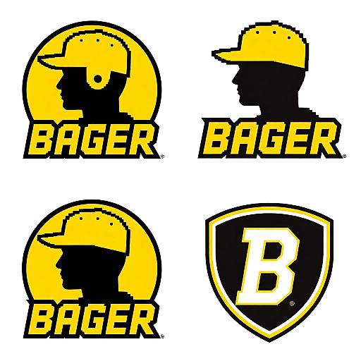 Retro Sporty Baseball Logo Grid