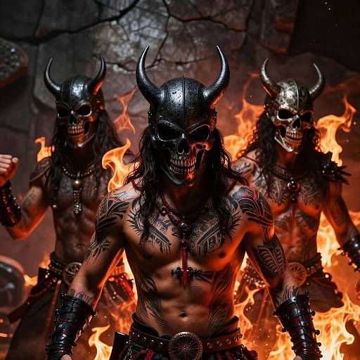 Aggressive Death Metal Tribal Aesthetic