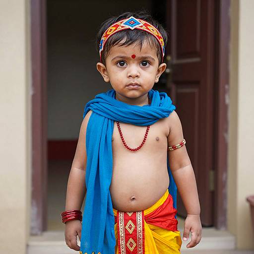 Cultural Portrait of Indian Toddler
