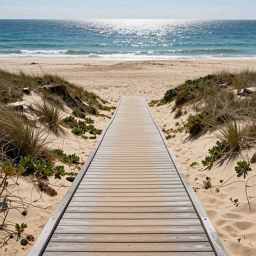 Beach Dune Walkway to Ocean