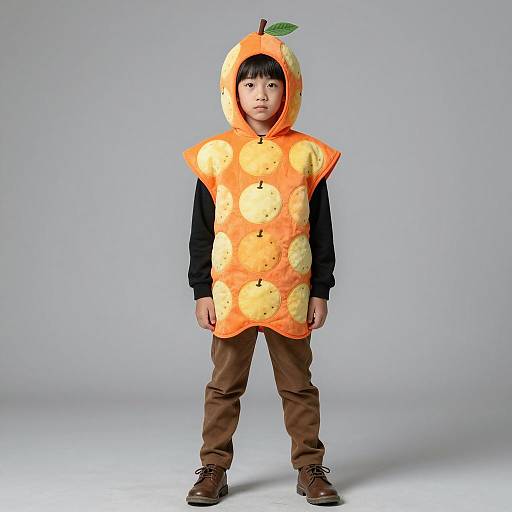 Asian Boy in Realistic Bean Costume