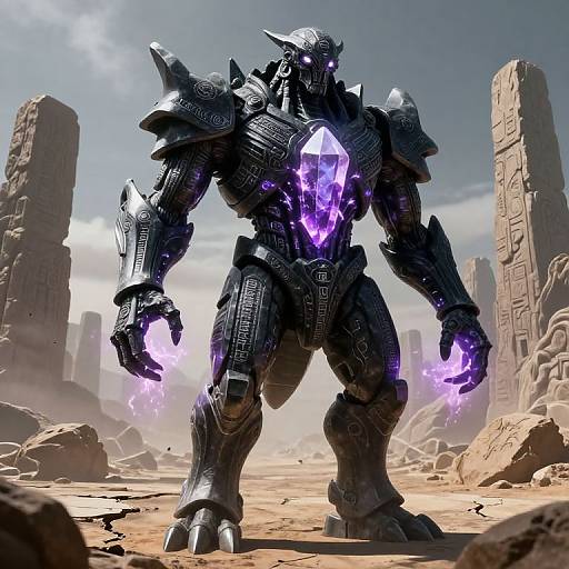 Colossal Marble Obelisk Warder