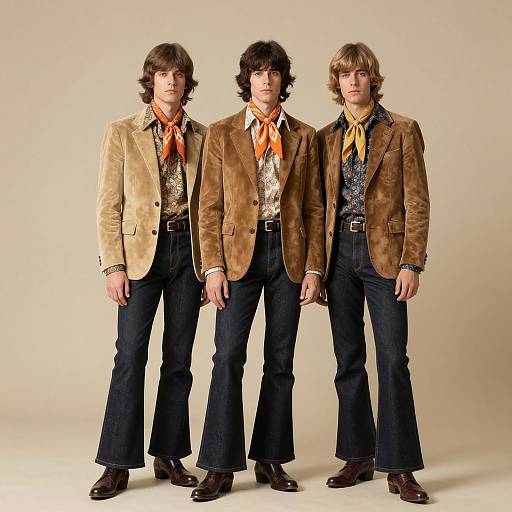 Stylish 1970s Men's Fashion in Focus