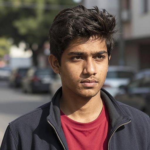 Serious Young Man in Outdoor Light