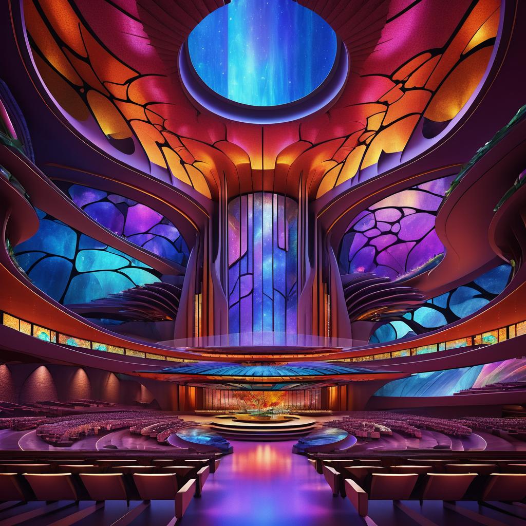 Futuristic Concert Hall Inspired by Wright