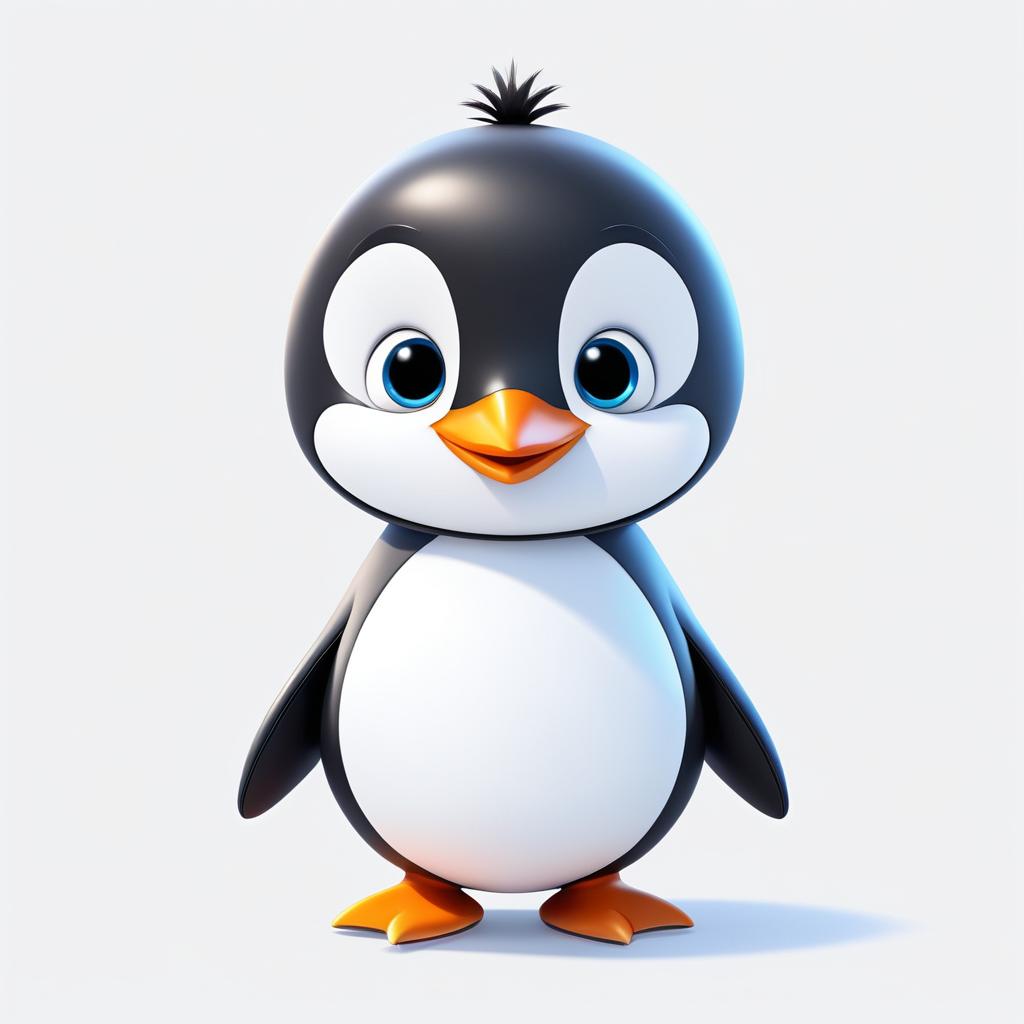 Cute Trendy Penguin Character Design