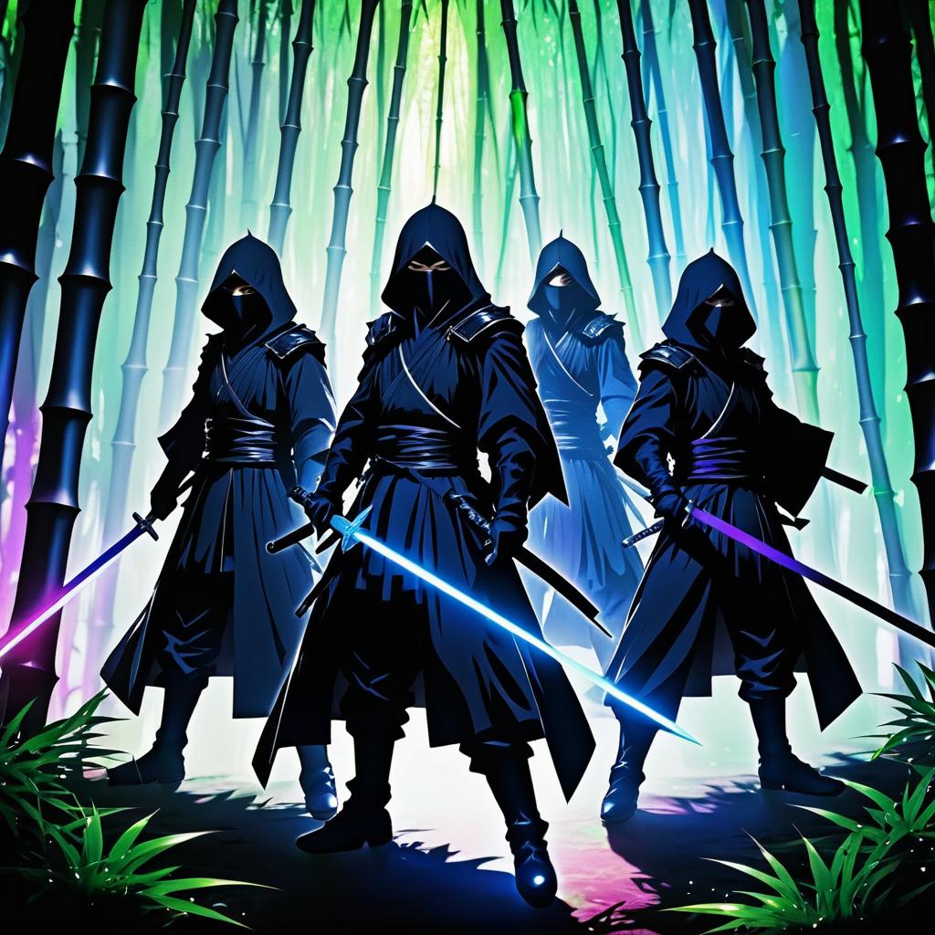 Stealthy Ninjas in a Bamboo Forest