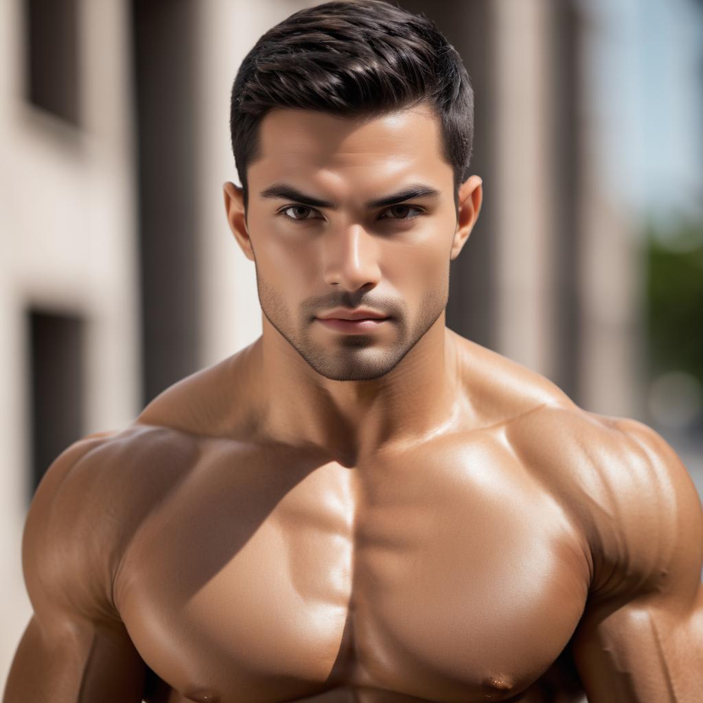 Close-Up Shot of Lean Man's Physique