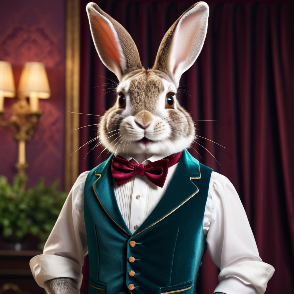 Elegant Anthropomorphic Rabbit Character Design