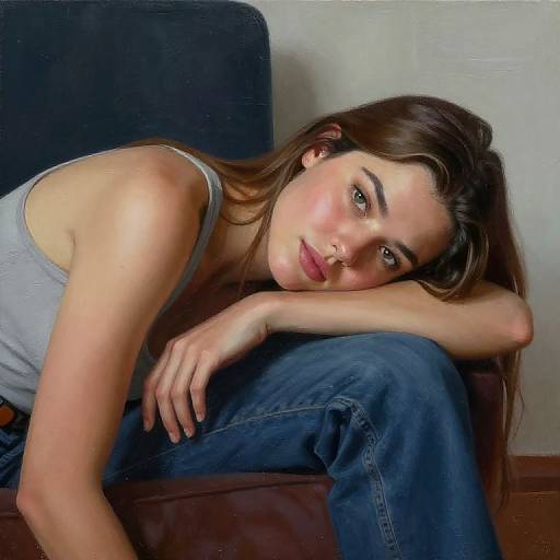 Ultrarealistic Fabric Painting Portrait