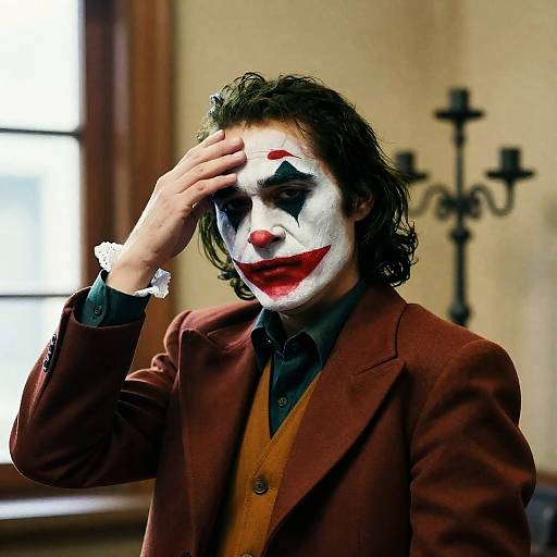 Mysterious Man in White Face Paint