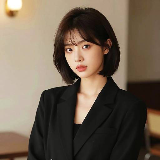 Confident Young Woman with Stylish Bob