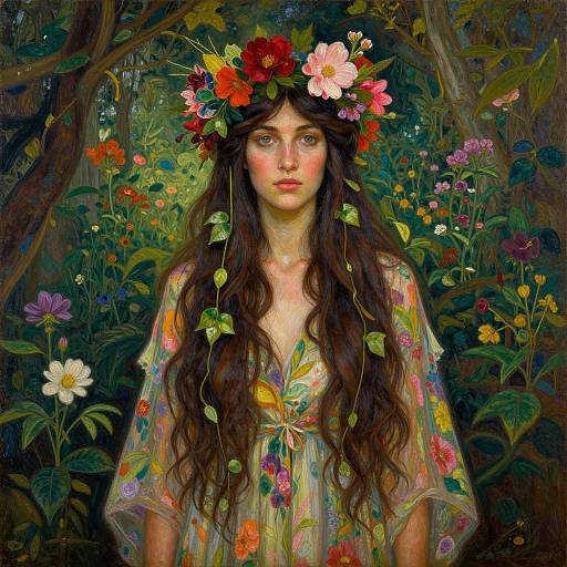 Enchanted Pagan Goddess in Garden