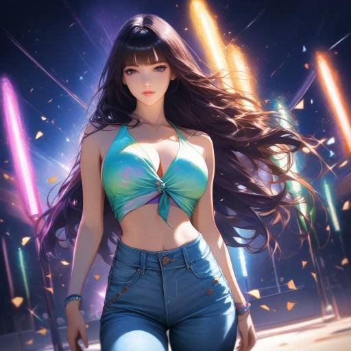 Confident Curvy Character at Desert Festival