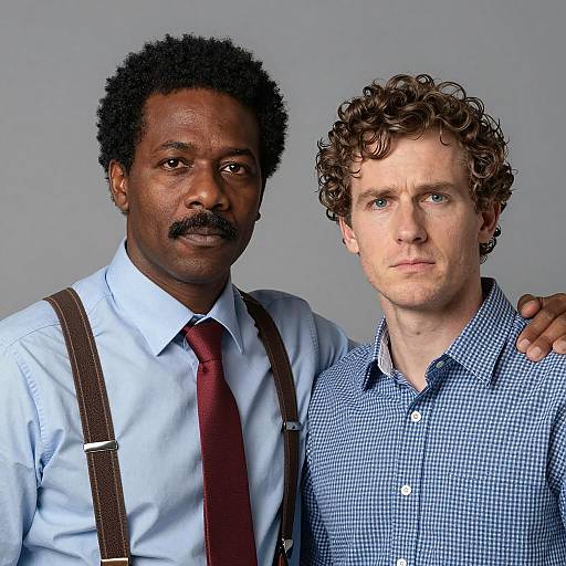 Serious Portrait of Two Diverse Men