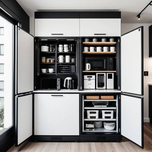 Sleek Minimalist Server Pantry Design