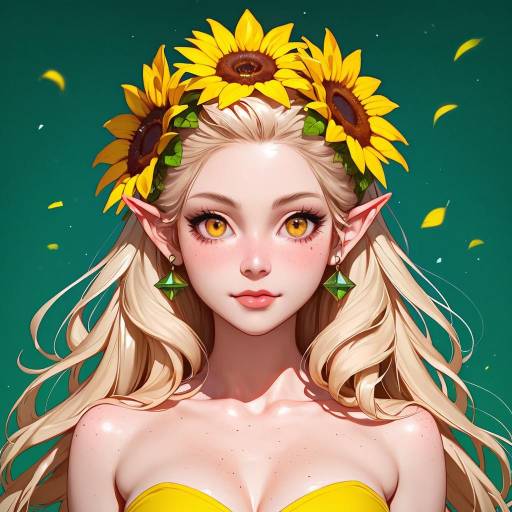 Vibrant Elven Girl in Nature Vibrant Elven Girl in Nature