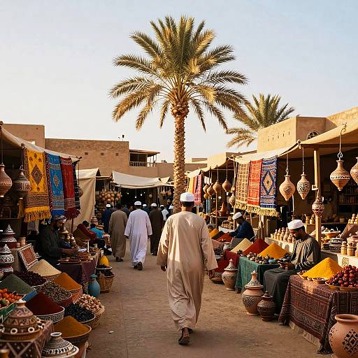Desert Oasis Marketplace Scene