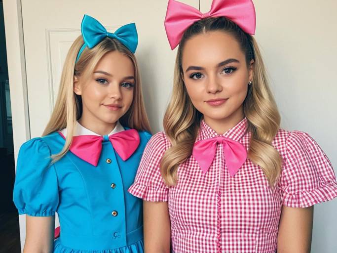 Girls in Colorful Jojo Siwa Inspired Costumes