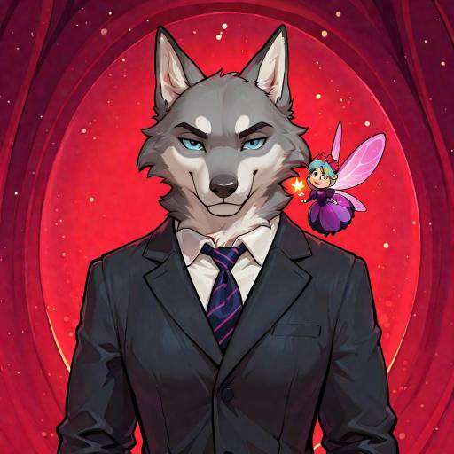 Enchanting Anthropomorphic Wolf Art