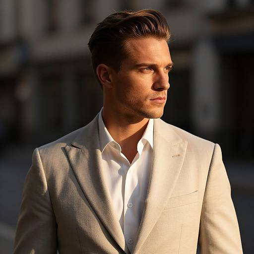 Sophisticated Modern Pompadour Gentleman