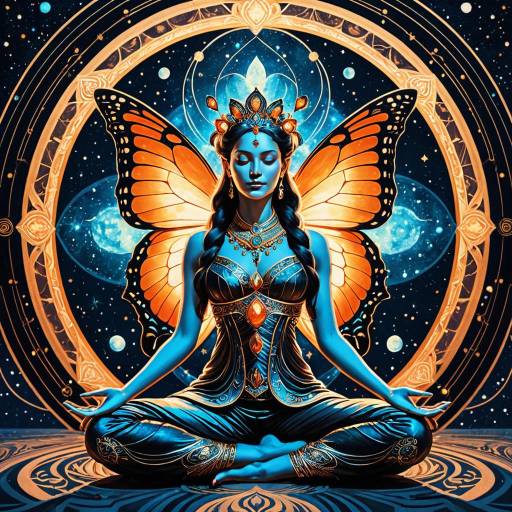 Celestial Butterfly Empress in Lotus Pose