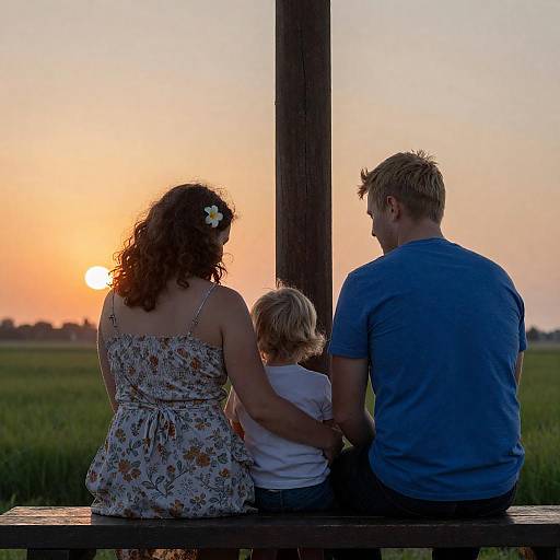 Sunset Serenity: Family Togetherness